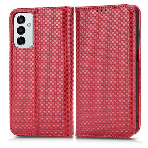 Coque Portefeuille Livre Cuir Etui Clapet C03X pour Samsung Galaxy F23 5G Rouge