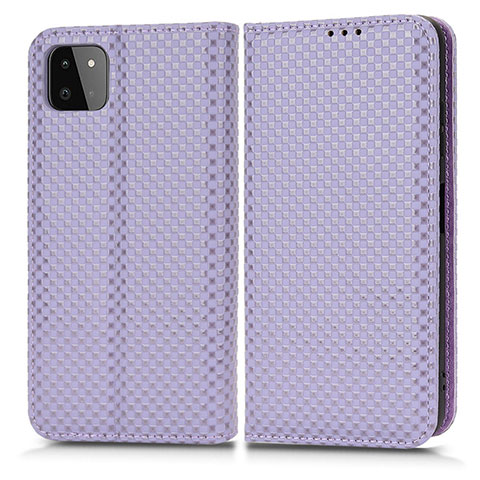 Coque Portefeuille Livre Cuir Etui Clapet C03X pour Samsung Galaxy F42 5G Violet