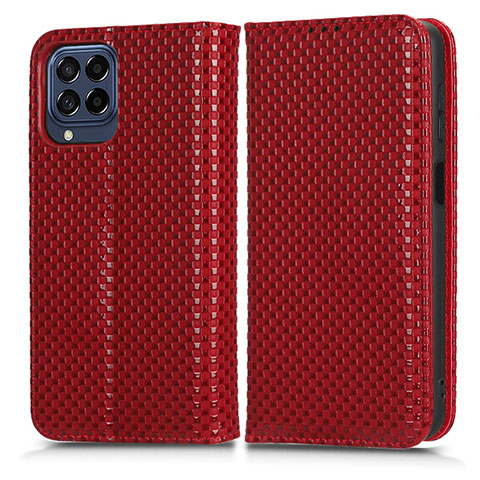 Coque Portefeuille Livre Cuir Etui Clapet C03X pour Samsung Galaxy M53 5G Rouge