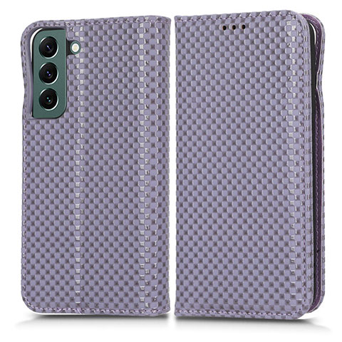 Coque Portefeuille Livre Cuir Etui Clapet C03X pour Samsung Galaxy S22 Plus 5G Violet