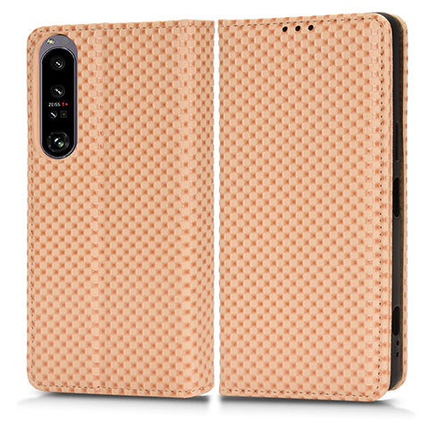 Coque Portefeuille Livre Cuir Etui Clapet C03X pour Sony Xperia 1 IV SO-51C Or