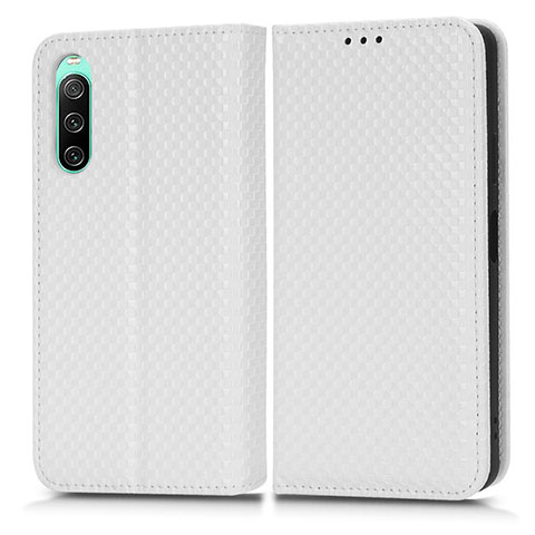 Coque Portefeuille Livre Cuir Etui Clapet C03X pour Sony Xperia 10 IV SO-52C Blanc