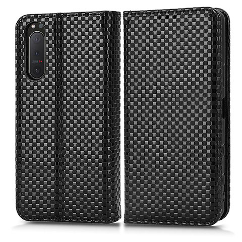 Coque Portefeuille Livre Cuir Etui Clapet C03X pour Sony Xperia 5 II Noir