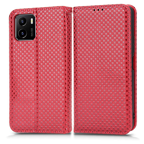 Coque Portefeuille Livre Cuir Etui Clapet C03X pour Vivo iQOO U5x Rouge