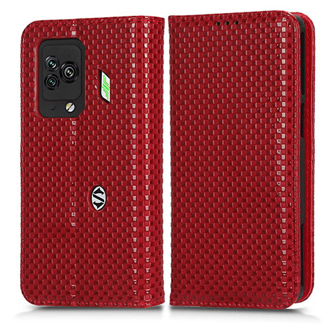 Coque Portefeuille Livre Cuir Etui Clapet C03X pour Xiaomi Black Shark 5 Pro 5G Rouge