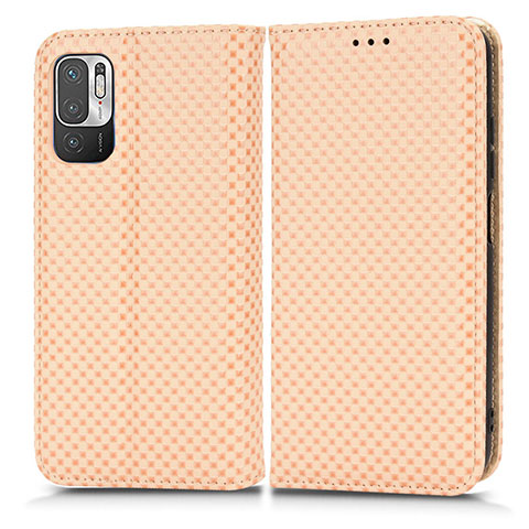 Coque Portefeuille Livre Cuir Etui Clapet C03X pour Xiaomi POCO M3 Pro 5G Or