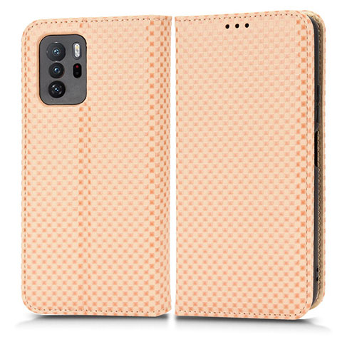 Coque Portefeuille Livre Cuir Etui Clapet C03X pour Xiaomi Poco X3 GT 5G Or