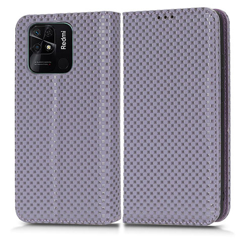 Coque Portefeuille Livre Cuir Etui Clapet C03X pour Xiaomi Redmi 10 Power Violet