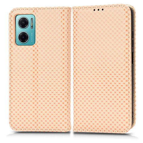 Coque Portefeuille Livre Cuir Etui Clapet C03X pour Xiaomi Redmi 10 Prime Plus 5G Or