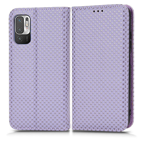 Coque Portefeuille Livre Cuir Etui Clapet C03X pour Xiaomi Redmi Note 10T 5G Violet