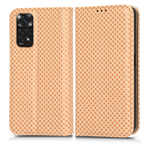 Coque Portefeuille Livre Cuir Etui Clapet C03X pour Xiaomi Redmi Note 11S 4G Or