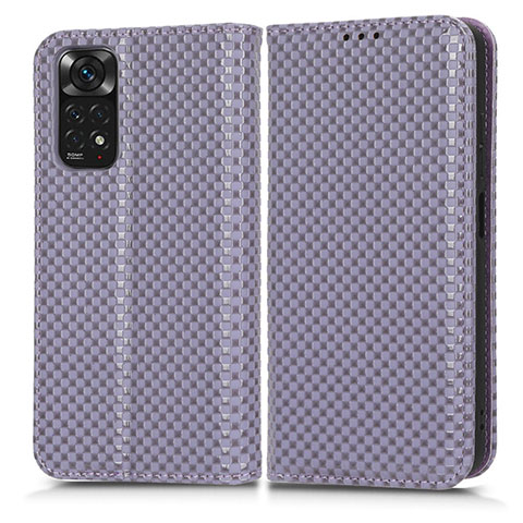 Coque Portefeuille Livre Cuir Etui Clapet C03X pour Xiaomi Redmi Note 11S 4G Violet