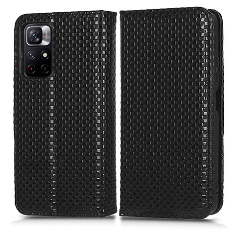 Coque Portefeuille Livre Cuir Etui Clapet C03X pour Xiaomi Redmi Note 11T 5G Noir