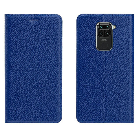 Coque Portefeuille Livre Cuir Etui Clapet C04 pour Xiaomi Redmi Note 9 Bleu