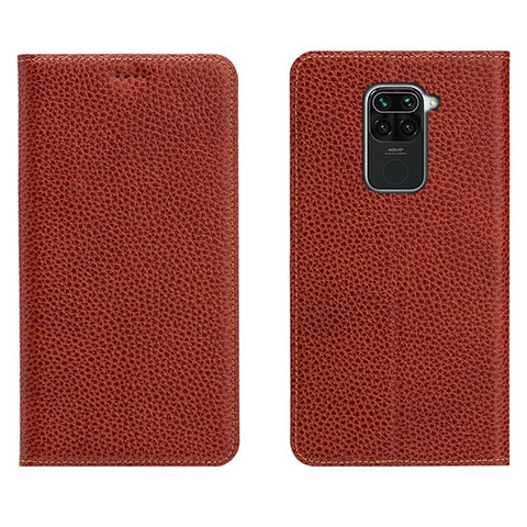 Coque Portefeuille Livre Cuir Etui Clapet C04 pour Xiaomi Redmi Note 9 Marron