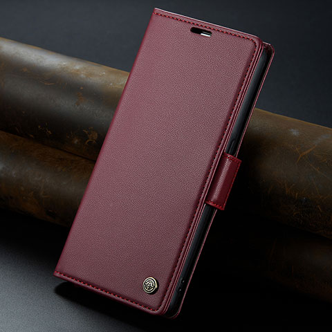 Coque Portefeuille Livre Cuir Etui Clapet C04S pour Oppo Reno8 T 4G Rouge