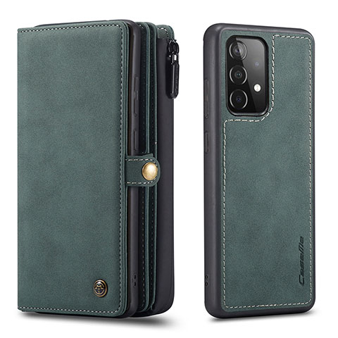 Coque Portefeuille Livre Cuir Etui Clapet C04S pour Samsung Galaxy A52 4G Vert