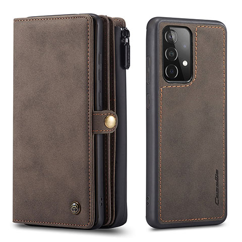 Coque Portefeuille Livre Cuir Etui Clapet C04S pour Samsung Galaxy A52 5G Marron