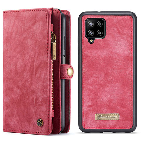 Coque Portefeuille Livre Cuir Etui Clapet C04S pour Samsung Galaxy M12 Rouge