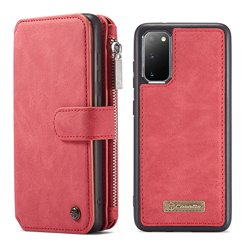 Coque Portefeuille Livre Cuir Etui Clapet C04S pour Samsung Galaxy S20 5G Rouge