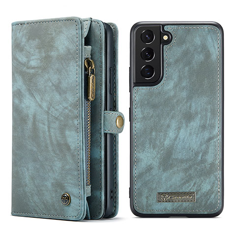 Coque Portefeuille Livre Cuir Etui Clapet C04S pour Samsung Galaxy S21 Plus 5G Bleu