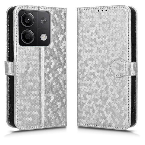 Coque Portefeuille Livre Cuir Etui Clapet C04X pour Xiaomi Redmi Note 13 5G Argent