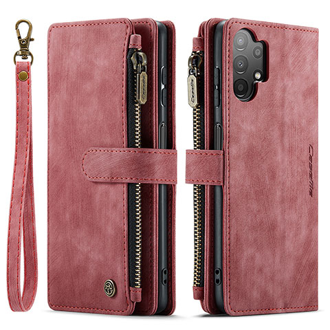 Coque Portefeuille Livre Cuir Etui Clapet C05S pour Samsung Galaxy A13 4G Rouge