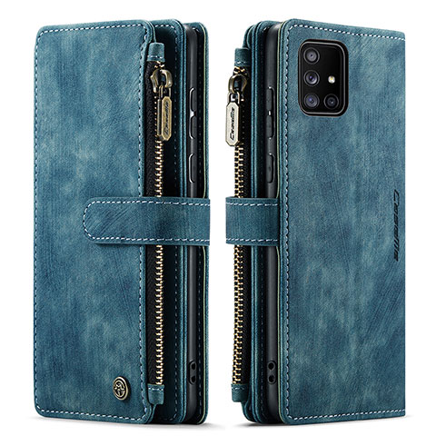 Coque Portefeuille Livre Cuir Etui Clapet C05S pour Samsung Galaxy A71 5G Bleu