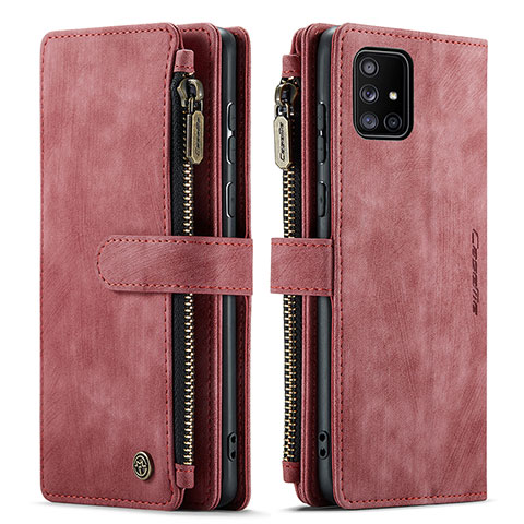 Coque Portefeuille Livre Cuir Etui Clapet C05S pour Samsung Galaxy M40S Rouge