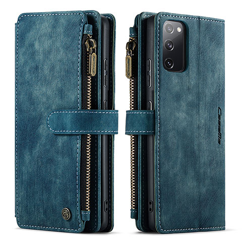 Coque Portefeuille Livre Cuir Etui Clapet C05S pour Samsung Galaxy S20 FE 4G Bleu