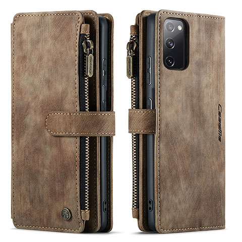 Coque Portefeuille Livre Cuir Etui Clapet C05S pour Samsung Galaxy S20 FE 5G Marron