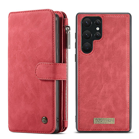 Coque Portefeuille Livre Cuir Etui Clapet C05S pour Samsung Galaxy S22 Ultra 5G Rouge