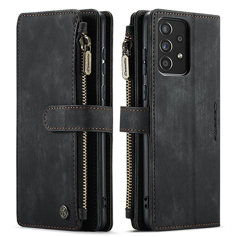 Coque Portefeuille Livre Cuir Etui Clapet C06S pour Samsung Galaxy A52 4G Noir