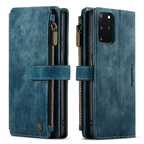 Coque Portefeuille Livre Cuir Etui Clapet C07S pour Samsung Galaxy S20 Plus 5G Bleu