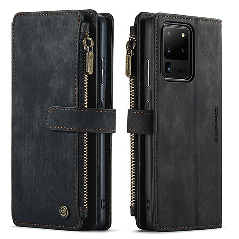 Coque Portefeuille Livre Cuir Etui Clapet C07S pour Samsung Galaxy S20 Ultra 5G Noir