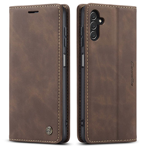 Coque Portefeuille Livre Cuir Etui Clapet C10S pour Samsung Galaxy A13 5G Marron