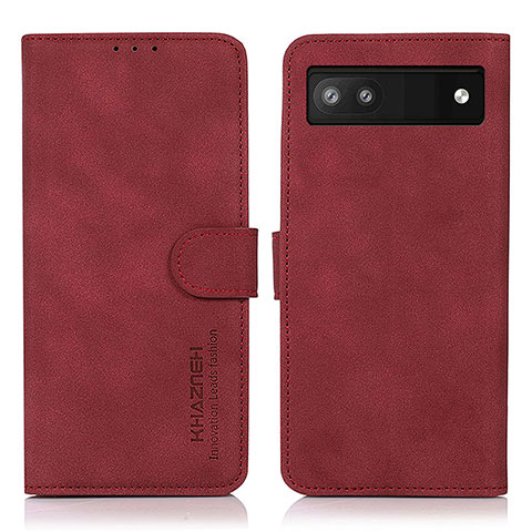 Coque Portefeuille Livre Cuir Etui Clapet D01Y pour Google Pixel 7a 5G Rouge