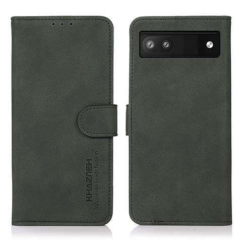 Coque Portefeuille Livre Cuir Etui Clapet D01Y pour Google Pixel 7a 5G Vert