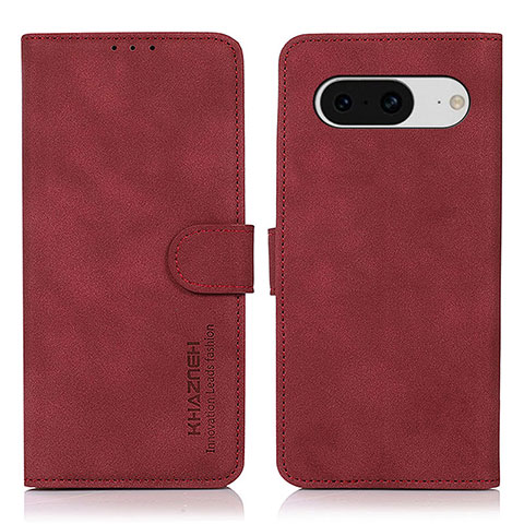 Coque Portefeuille Livre Cuir Etui Clapet D01Y pour Google Pixel 8 5G Rouge