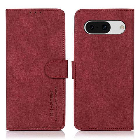 Coque Portefeuille Livre Cuir Etui Clapet D01Y pour Google Pixel 8a 5G Rouge