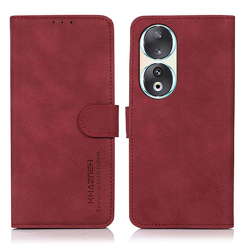 Coque Portefeuille Livre Cuir Etui Clapet D01Y pour Huawei Honor 90 5G Rouge