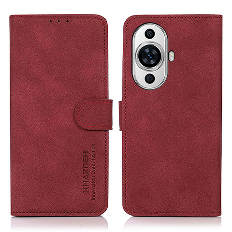 Coque Portefeuille Livre Cuir Etui Clapet D01Y pour Huawei Nova 11 Pro Rouge