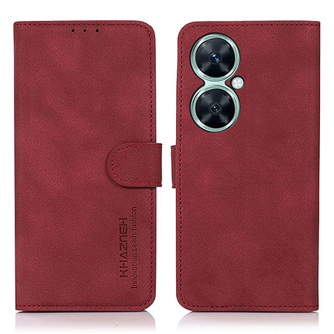 Coque Portefeuille Livre Cuir Etui Clapet D01Y pour Huawei Nova 11i Rouge