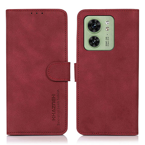 Coque Portefeuille Livre Cuir Etui Clapet D01Y pour Motorola Moto Edge (2023) 5G Rouge