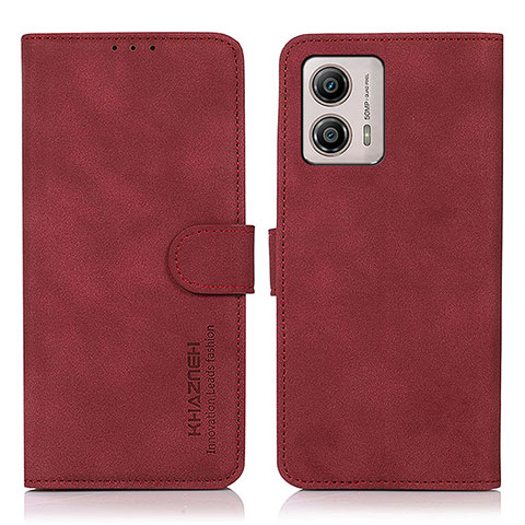 Coque Portefeuille Livre Cuir Etui Clapet D01Y pour Motorola Moto G53 5G Rouge