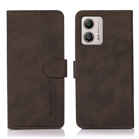 Coque Portefeuille Livre Cuir Etui Clapet D01Y pour Motorola Moto G53j 5G Marron