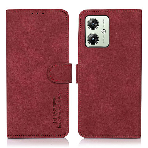 Coque Portefeuille Livre Cuir Etui Clapet D01Y pour Motorola Moto G54 5G Rouge