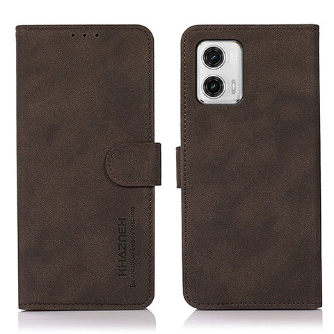 Coque Portefeuille Livre Cuir Etui Clapet D01Y pour Motorola Moto G73 5G Marron