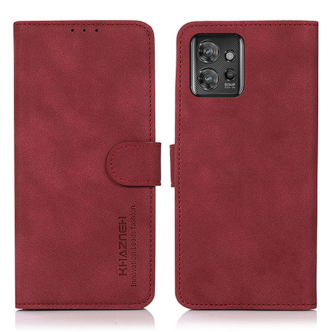 Coque Portefeuille Livre Cuir Etui Clapet D01Y pour Motorola ThinkPhone 5G Rouge