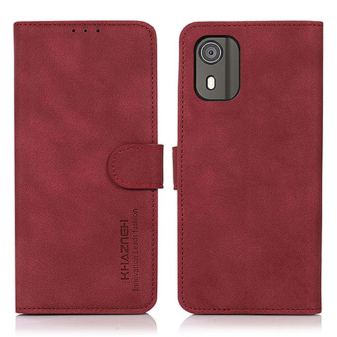 Coque Portefeuille Livre Cuir Etui Clapet D01Y pour Nokia C02 Rouge